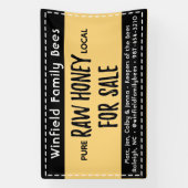 30 x 48インチファーマーズマーケットハニーテーブルバナーイエロー 横断幕 (縦)