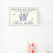 30 x 48インチファーマーズマーケットハニーテーブルバナーミツバチ 横断幕 (インサイチュ)