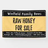 30 x 48インチファーマーズマーケットハニーテーブルバナーミツバチ 横断幕 (横)