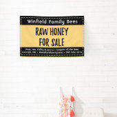 30 x 48インチファーマーズマーケットハニーテーブルバナーミツバチ 横断幕 (インサイチュ)