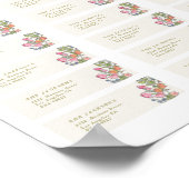 30 x Print at Home Spring floral Address Stickers ポスター (角)
