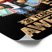 30 Year Old Made In 1995 Teddy Bear 30th Birthday ポスター (角)