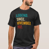30 Years Old  30th Bday Men Legend Since November  Tシャツ (正面)