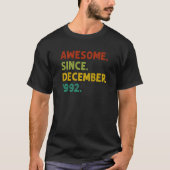 30 Years Old Awesome Since December 1992 30th Bir Tシャツ (正面)