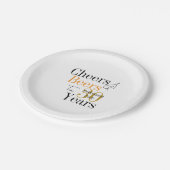 30 Years Retirement Cheers and Beers Minimal Party ペーパープレート (アングル)