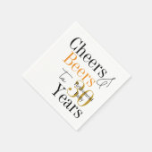 30 Years Retirement Cheers Beers Minimal Party スタンダードカクテルナプキン (角)