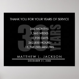 30 Years Retirement or Employee Appreciation Gift ポスター