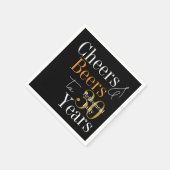 30 Years Retirement Party Cheers and Beers スタンダードカクテルナプキン (角)