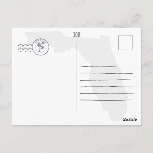 30aルートフロリダレトロサンセット土産60s ポストカード (裏面)