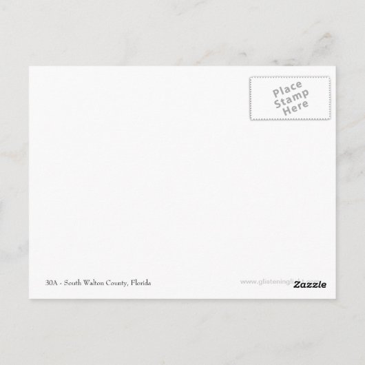 30A - サウスウォルトンのパームツリーに沈む夕日 ポストカード (裏面)