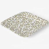 30Age乱数パターンホワイト/金ゴールド ペーパープレート (傾斜あり)