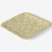 30Age乱数パターン金ゴールド/白 ペーパープレート (傾斜あり)