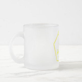 30cl frosted glass mug with our yellow bee logo フロストグラスマグカップ