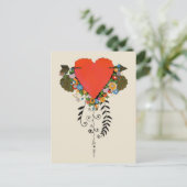 30sバレンタインハート(赤) シーズンポストカード (スタンド正面)