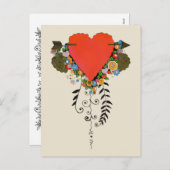 30sバレンタインハート(赤) シーズンポストカード (正面/裏面)