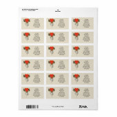 30sバレンタインハート（赤） ラベル (フルシート)