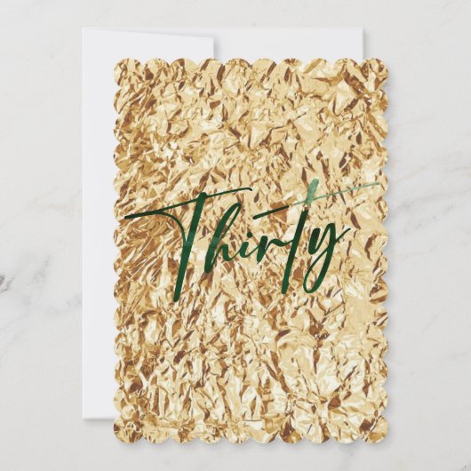 30thおもしろい誕生日招待状スパークリエメラルド 招待状 (裏面)