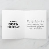 30thまたは任意の年齢の写真コラージビッグ誕生日カード カード (内部)