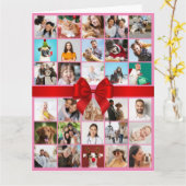 30thまたは任意の年齢の写真コラージビッグ誕生日カード カード (黄色い花)