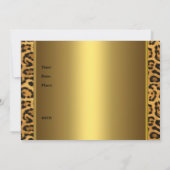 30thエレガントバースデーレオパード黒アンティークジュエル 招待状 (裏面)