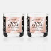 30thエレガントパールの結婚記念日お祝い ウイスキーグラス (裏面)