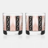 30thエレガントパールの結婚記念日お祝い ウイスキーグラス (左)