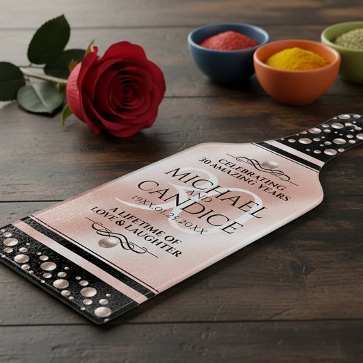 30thエレガントパールの結婚記念日お祝い カッティングボード