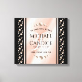 30thエレガントパールの結婚記念日お祝い キャンバスプリント (正面)