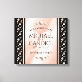 30thエレガントパールの結婚記念日お祝い キャンバスプリント (正面)