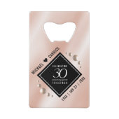 30thエレガントパールの結婚記念日お祝い クレジットカード栓抜き (正面)