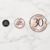 30thエレガントパールの結婚記念日お祝い コンフェッティ (正面)