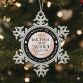 30thエレガントパールの結婚記念日お祝い スノーフレークピューターオーナメント