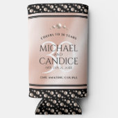 30thエレガントパールの結婚記念日お祝い スリム缶クーラー (正面)