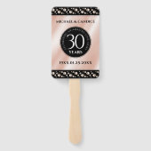 30thエレガントパールの結婚記念日お祝い ハンドファン (裏面)