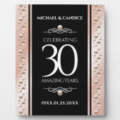 30thエレガントパールの結婚記念日お祝い フォトプラーク (正面)