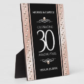 30thエレガントパールの結婚記念日お祝い フォトプラーク (側面)