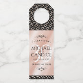 30thエレガントパールの結婚記念日お祝い ボトルネックタグ (正面)