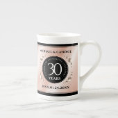 30thエレガントパールの結婚記念日お祝い ボーンチャイナマグカップ (右)