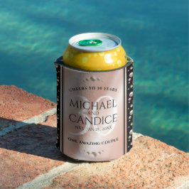 30thエレガントパールの結婚記念日お祝い 缶クーラー