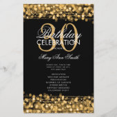 30thエレガント誕生日パーティープログラム金ゴールド(メニュー付き) チラシ (正面)