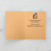 30thゴールデン誕生日かわいいレトリエバーグリーティングカード カード (内部)