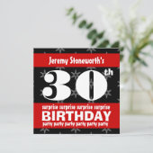 30thサプライズ誕生日シルバースターズB420 招待状 (スタンド正面)