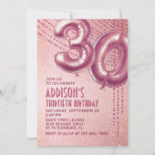 30thバースデーウィメンズバラ金ゴールド 招待状 (正面)