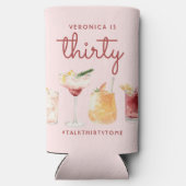 30thバースデーウォーターカラーカクテルクーラーボックス スリム缶クーラー (裏面)