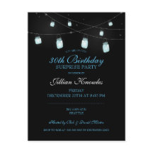 30thバースデーエレガントタブルーメイソンジャーブライトおもしろい