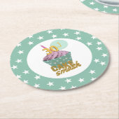 30thバースデーカップケーキスマッシュパーティー紙コースター ラウンドペーパーコースター (アングル)