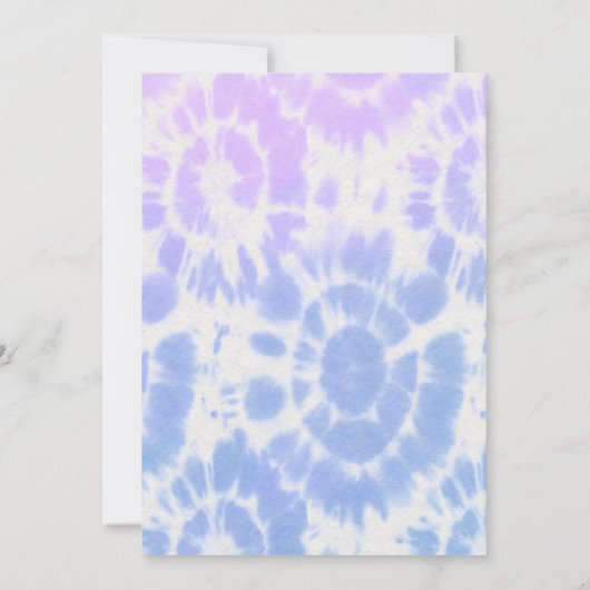 30thバースデーグルーヴィーチックパステル絞り染めパーティー 招待状 (裏面)