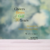 30thバースデーゴルフ応援ビアーズパーティーウェルカムサイン アクリルサイン (ニュートラル)