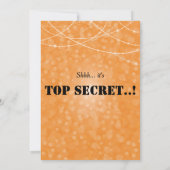 30thバースデーサプライズパーティーオレンジのストリングライト 招待状 (裏面)