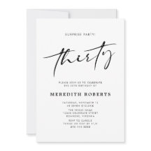 30thバースデーサプライズパーティーシックモダンスクリプト